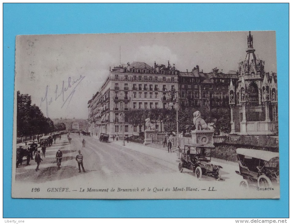 Le Monument De Brunswick Et Le Quai Du Mont-Blanc ( 126 ) Anno 1919 ( Zie Foto´s Voor Detail ) ! - Sonstige & Ohne Zuordnung