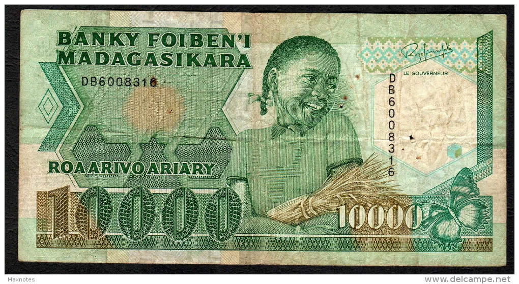 MADAGASCAR (MALAGASY REPUBLIKA ) 10000 Ariary   - P74 - Circulated (see Scan) - Madagascar