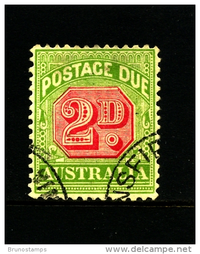 AUSTRALIA - 1910  POSTAGE  DUES  2d VICTORIAN DESIGN DIE II  WMK LARGE CROWN PERF 12x12 1/2  FINE USED SG D65a - Segnatasse