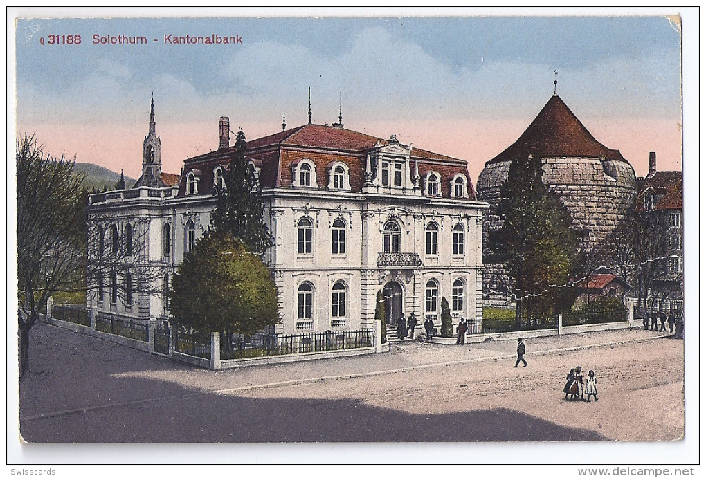 SOLOTHURN: SO Kantonalbank, Animiert 1918 - Autres & Non Classés