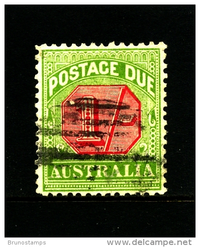 AUSTRALIA - 1909  POSTAGE  DUES  1/ VICTORIAN DESIGN  WMK LARGE CROWN PERF 12x12 1/2  FINE USED SG D69 - Port Dû (Taxe)