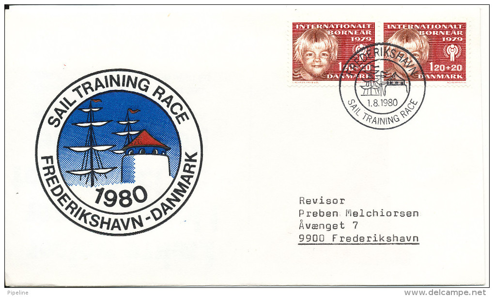 Denmark Cover Sail Training Race Frederikshavn 1-8-1980 With Special Cachet - Storia Postale