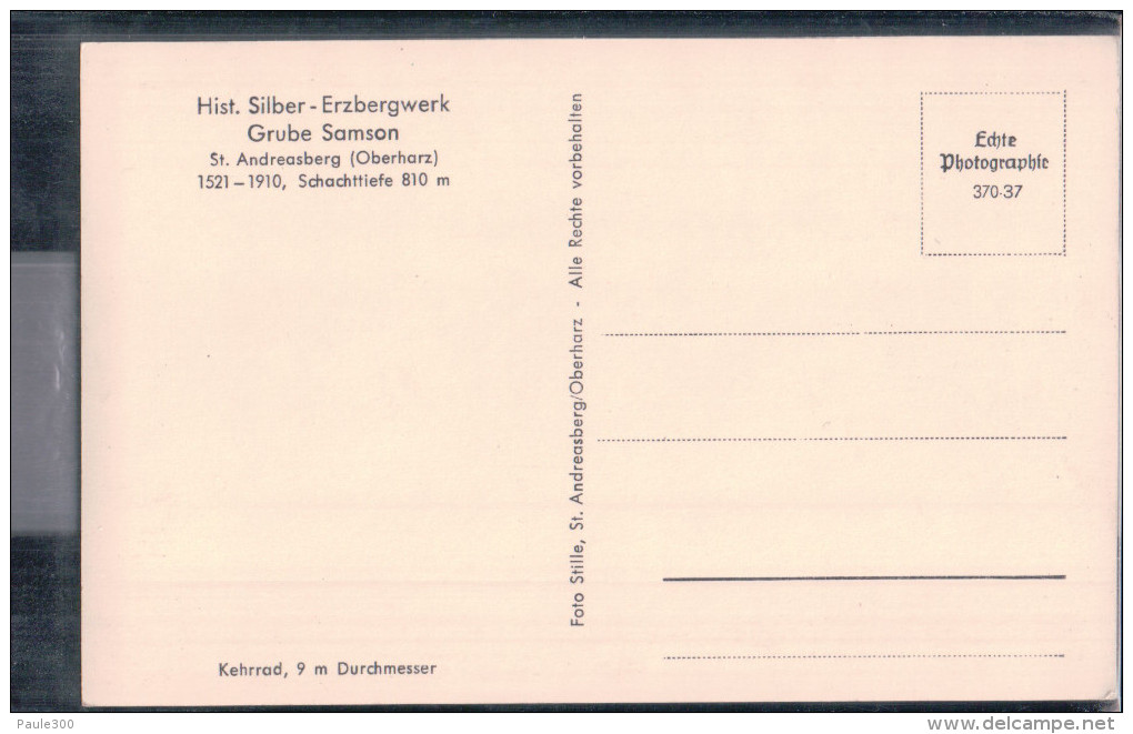 Braunlage - Sankt Andreasberg - Silbererz Bergwerk - Grube Samson - Harz - Braunlage