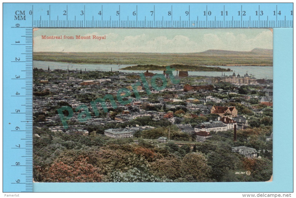 Montreal Canada  (Montreal From Mount Royal Used In 1911 With Is Stamp )  2 Scans - Montreal