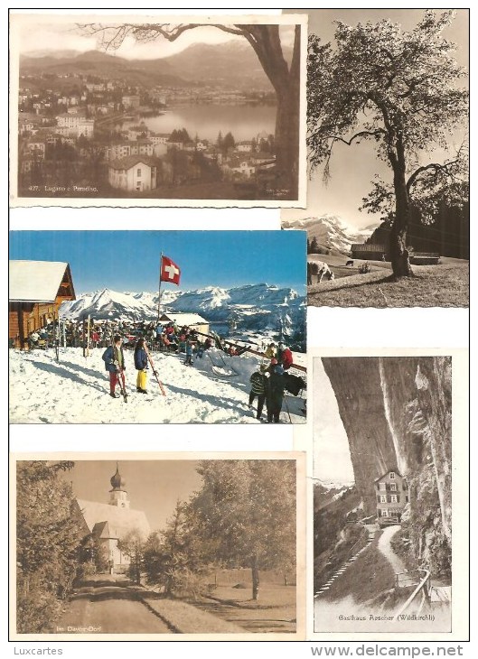 LOT DE  500 CARTES POSTALES SUISSE (1900/1960) / . LOT OF 500 POSTCARDS SWITZERLAND ( 1900/1960). - 500 Cartoline Min.