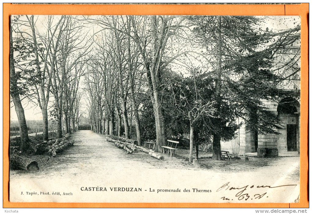 LOL248, Castéra Verduzan, La Promenade Des Thermes, Précurseur, Circulée - Castera