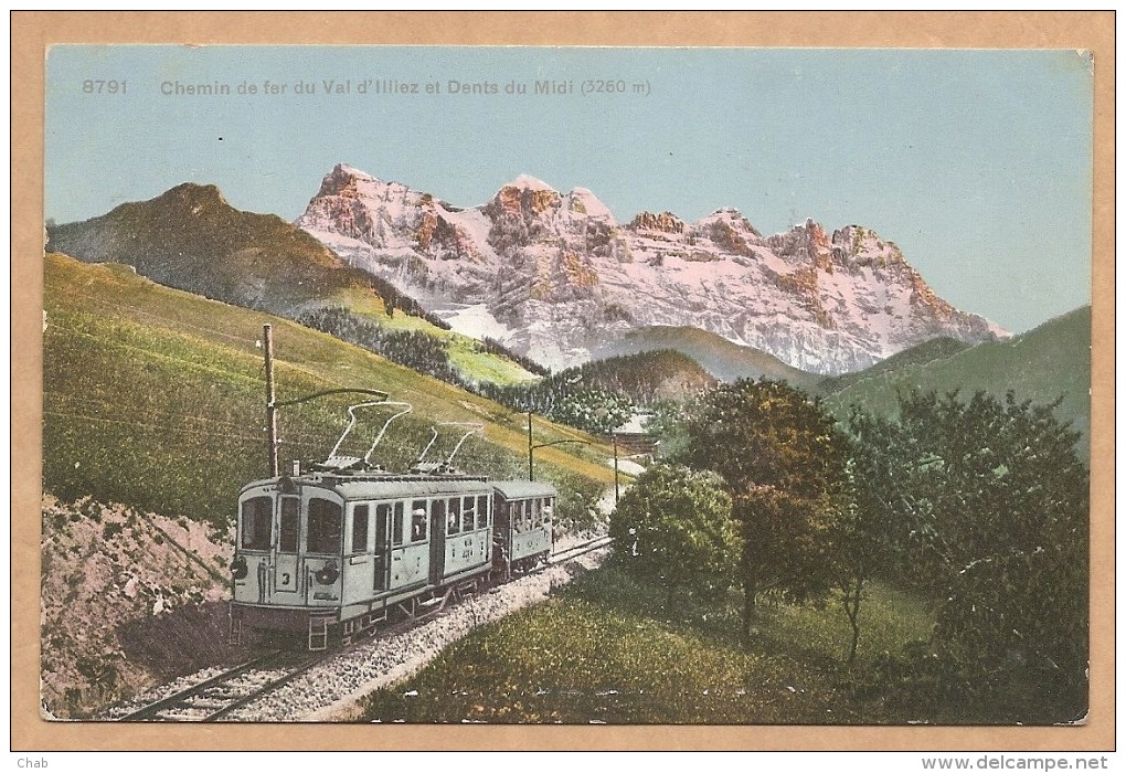 Chemin De Fer Du Val D'Illiez Et Dent Du Midi - Voyagée 1913 - VAL D' ILLIEZ - Val-d'Illiez 