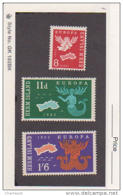 Herm Island - 1962  Europa - Complete Set Of 3 Stamps MNH - 1962