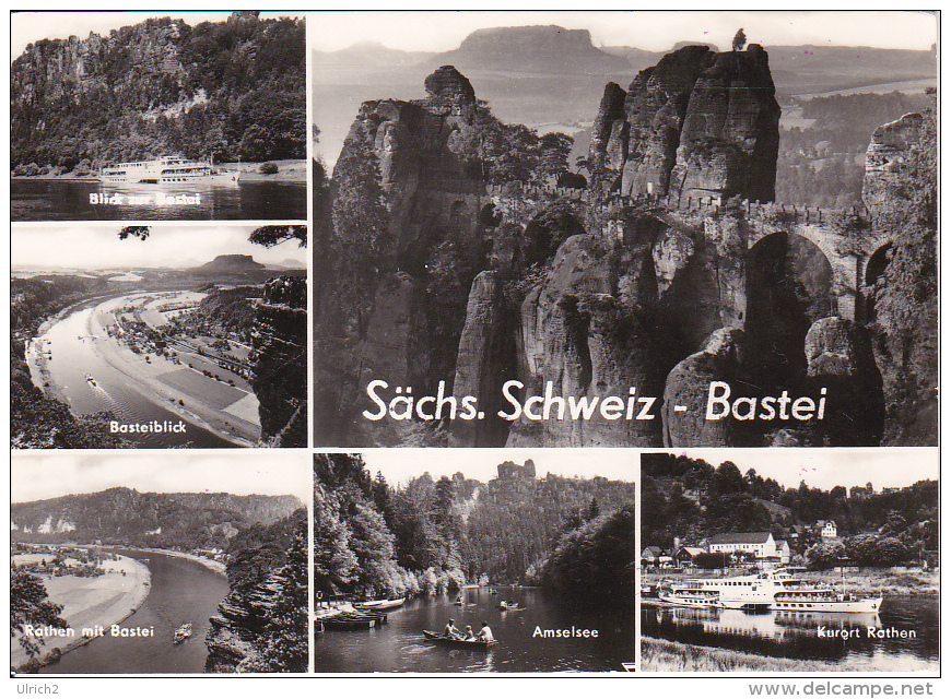 AK Sächs. Schweiz - Bastei  - Mehrbildkarte - Ca. 1965 (21322) - Bastei (sächs. Schweiz)