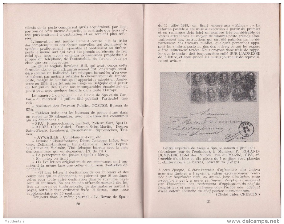 BELGIUM JOURNEES PHILATELIQUES DE SPA 1956 Brochures Avec Annotations Manuscrites D´époque. Bon Etat - Expositions Philatéliques
