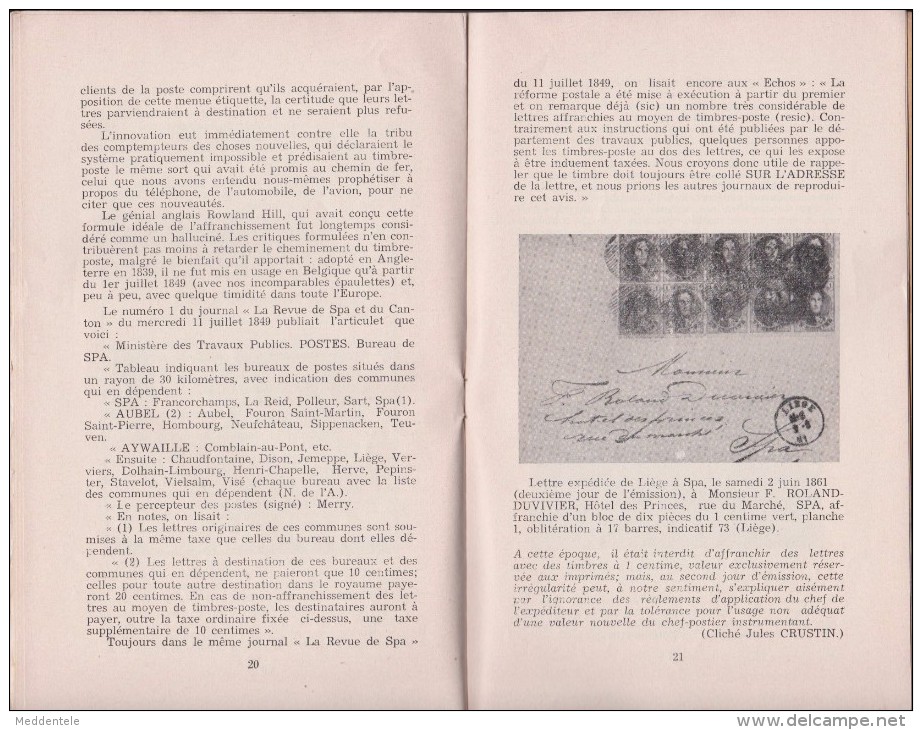 BELGIUM JOURNEES PHILATELIQUES DE SPA 1956 Brochures Avec Annotations Manuscrites D´époque. Bon Etat - Exposiciones Filatélicas