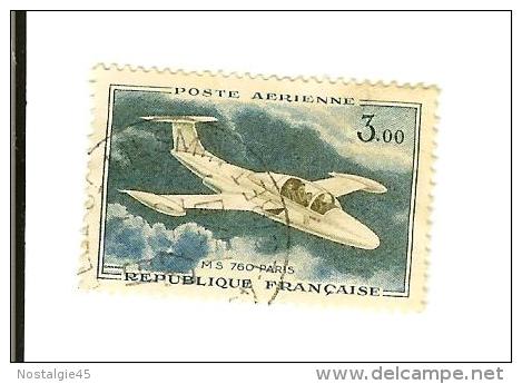 France Timbre Oblitéré Poste Aérienne N°35  MS 760 Paris - Altri & Non Classificati