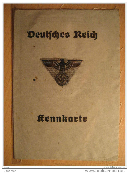 GERMANY Deutches Reich KENNKARTE Identification Card 1945 3 Cancel Stempel Mahrifch-Trubau Mährifch-Trübau - Briefe U. Dokumente