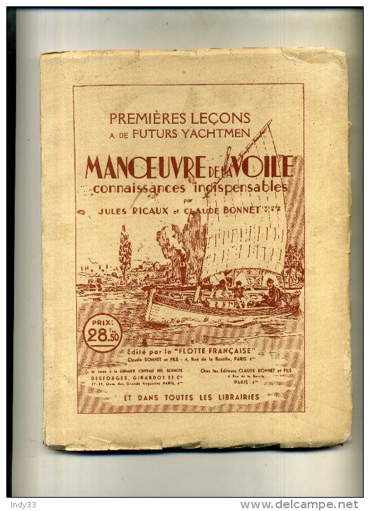 - MANOEUVRE DE LA VOILE ... CL. BONNET . - Autres & Non Classés