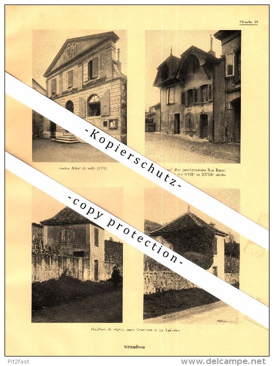 Photographien / Ansichten , 1933 , Grandson , Fiez , Les Tuileries , Prospekt , Architektur , Fotos !!! - Fiez