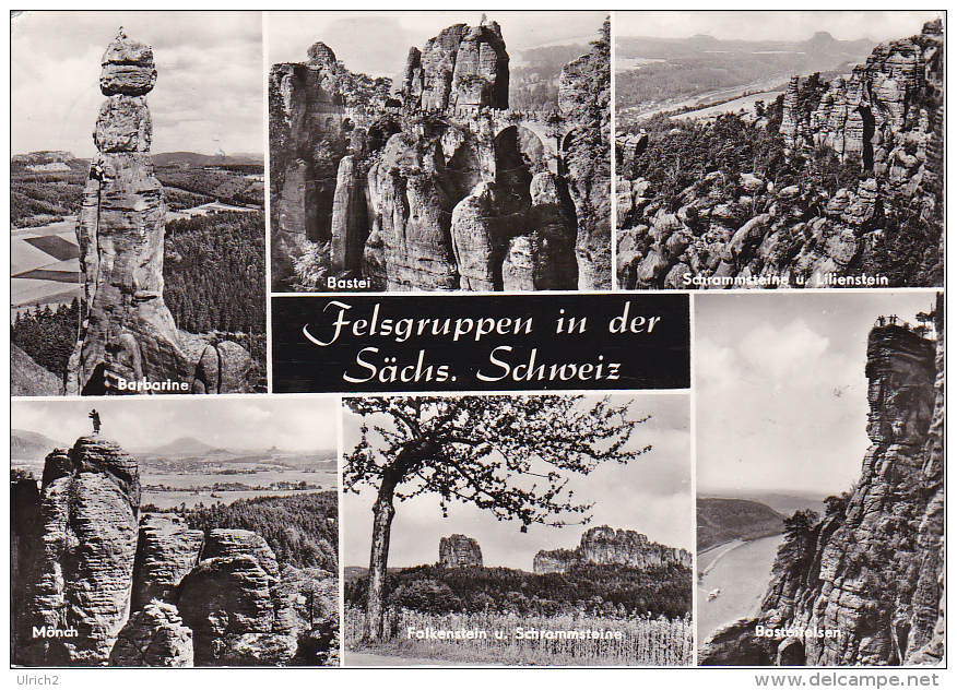 AK Felsgruppen In Der Sächs. Schweiz - Mehrbildkarte  (21334) - Bastei (sächs. Schweiz)