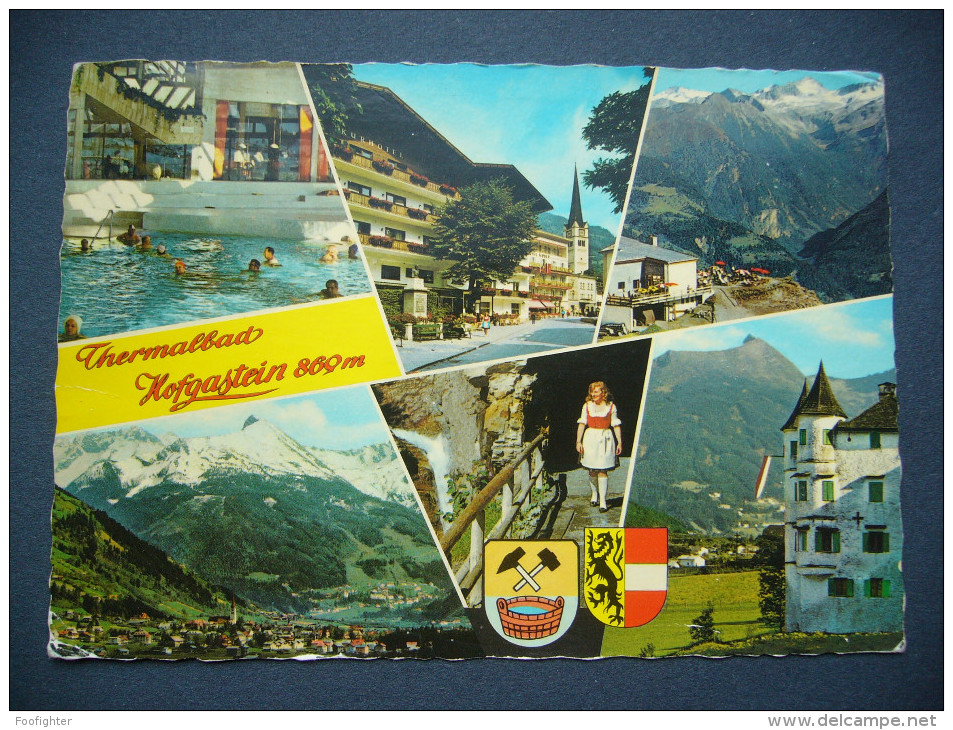 Austria: Thermalbad Hofgastein - Mehrbildkarte, Wappen - Posted 1980 - Bad Hofgastein