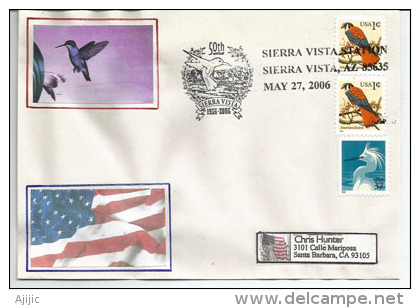 ETATS-UNIS  Sierra Vista Arizona (the "Hummingbird Capital Of The United States"), Colibri Capitale, Sur Lettre - Colibris