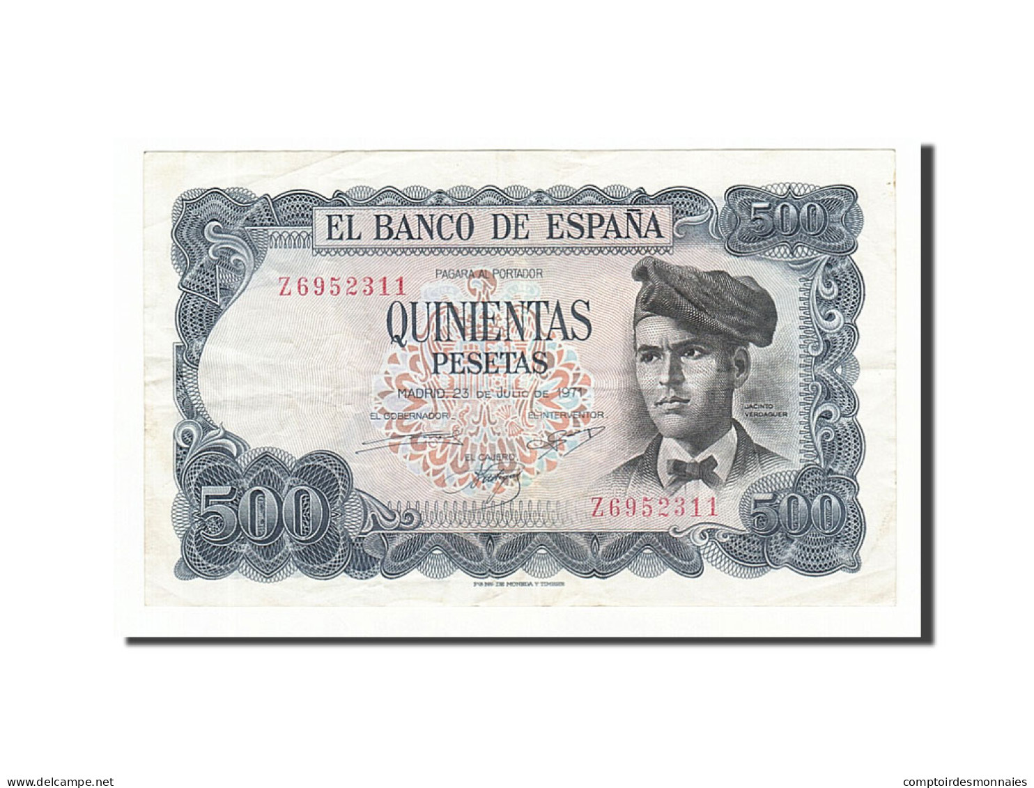 Billet, Espagne, 500 Pesetas, 1971, 1971-07-23, KM:153a, TTB - 500 Pesetas