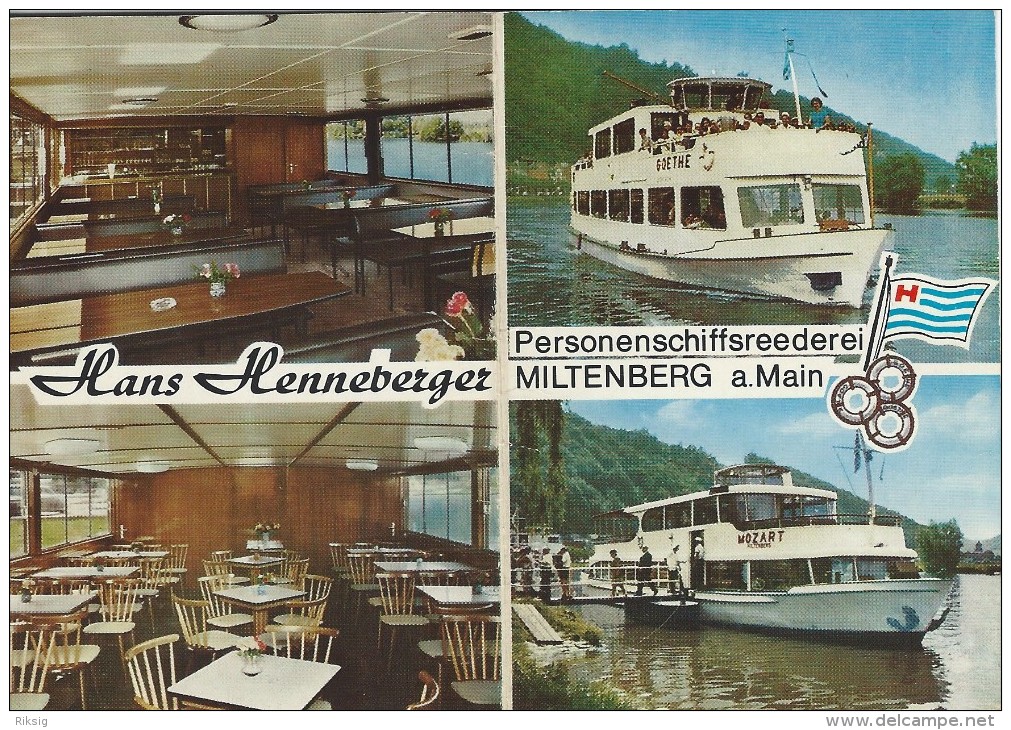 Fahrpläne Fùr Linienfahrten. Hans Henneberger - Personenschiffsreederei.  Miltenberg A. Main.  S-2593 - Europe