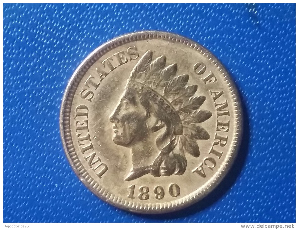 USA.ONE CENT 1890 - 1859-1909: Indian Head