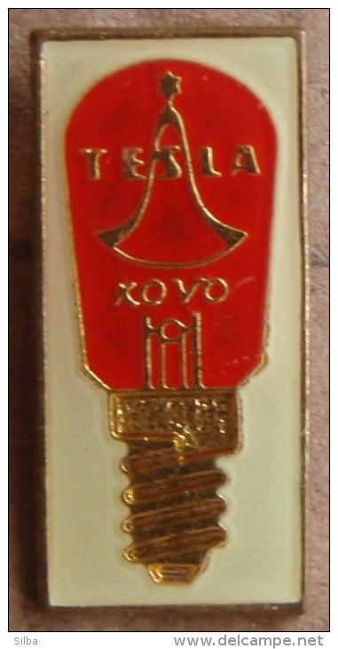 Nikola TESLA Company Czechoslovakia Electronic Industry Kovo Pin Badge - Marques