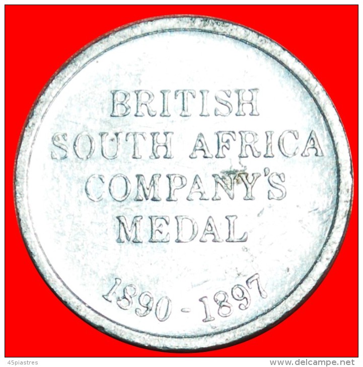 ★ WOUNDED LION: GREAT BRITAIN&#9733;BRITISH SOUTH AFRICA COMPANY'S  MEDAL 1890-1897 TYPE! LOW START ★ NO RESERVE! - Professionnels/De Société