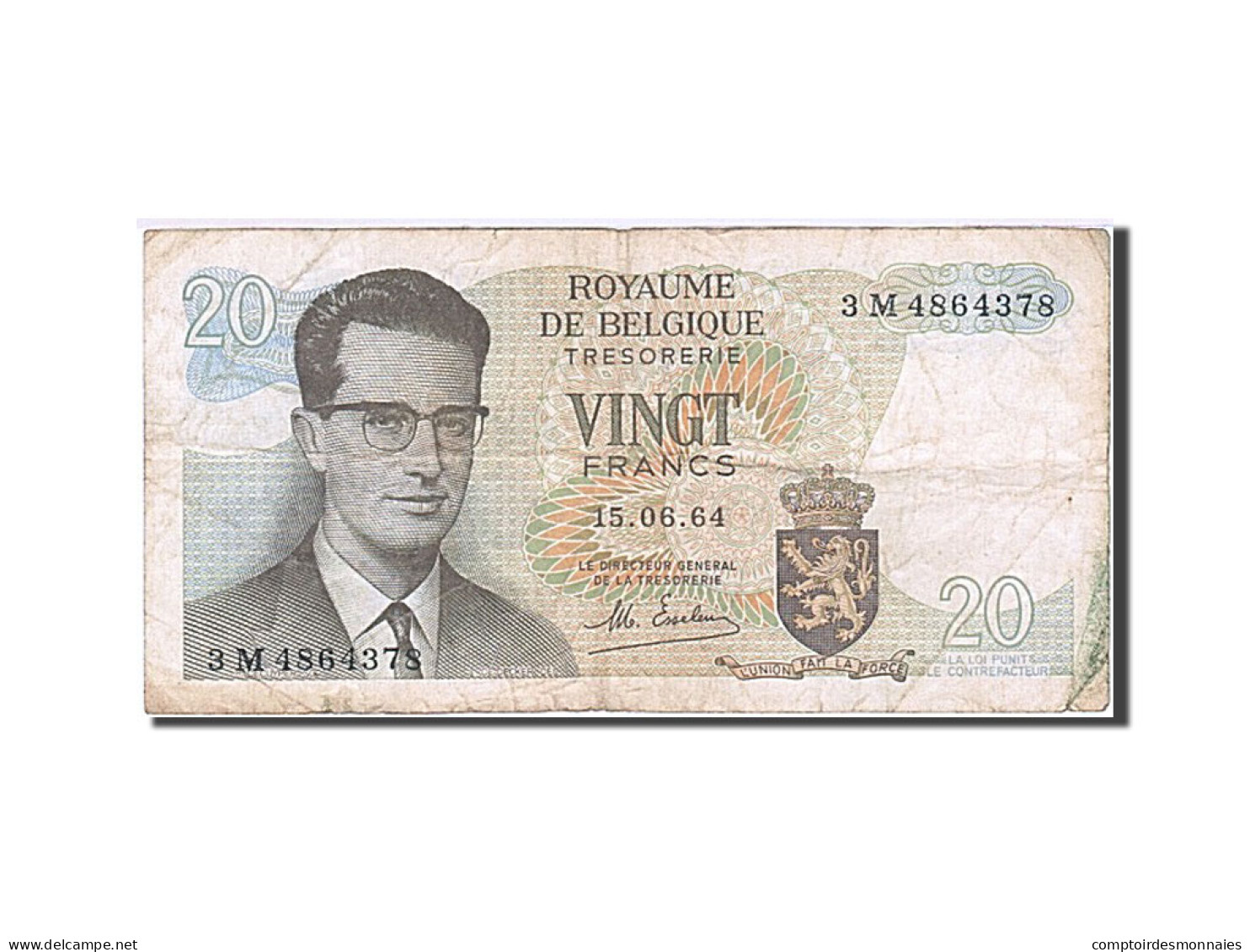 Billet, Belgique, 20 Francs, 1964, 1964-06-15, KM:138, TB - Autres & Non Classés