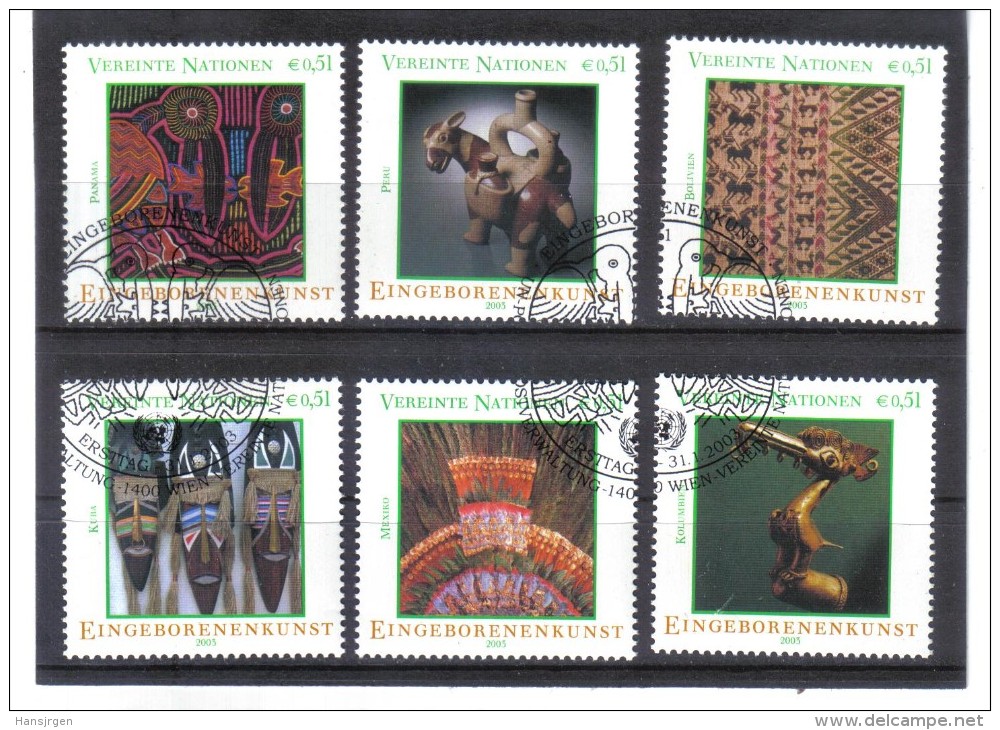 GEO200 UNO WIEN 2003 MICHL  381/86   Used /gestempelt - Used Stamps