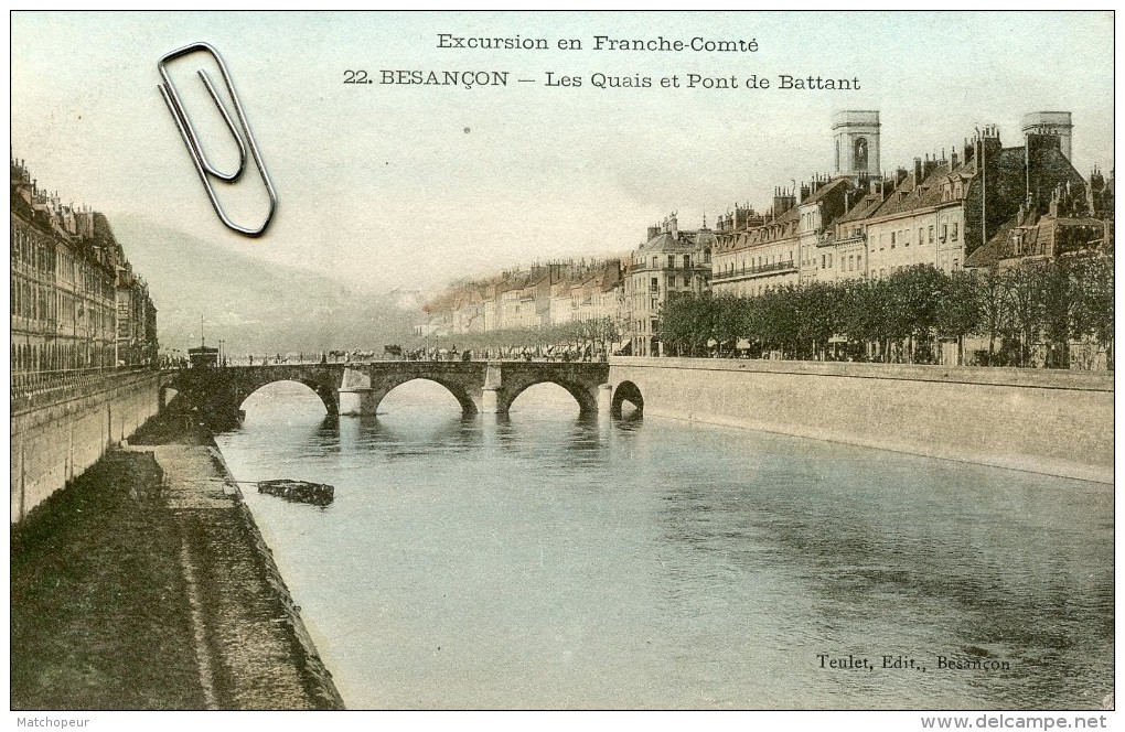 EXCURSION EN FRANCHE COMTE - BESANCON -25- LES QUAIS ET PONT DE BATTANT - Besancon