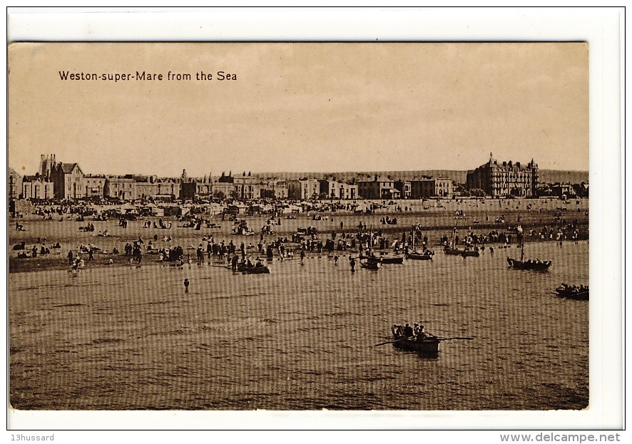 Carte Postale Ancienne Weston Super Mare - From The Sea - Weston-Super-Mare