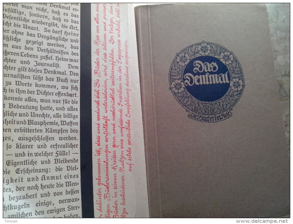 Alt Deutsch HEINRICH HEINE Das Denkmal 1912 Briefe Aufsätze Gedichte Reisebilder Denkwürdigkeiten Langenwieschen Brandt - Poésie & Essais