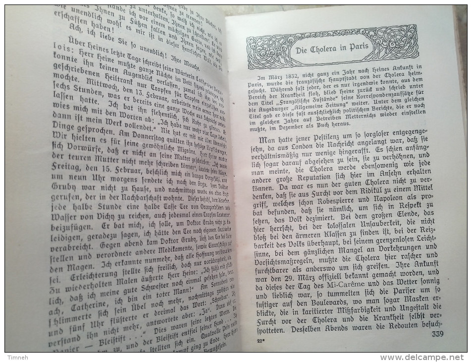 Alt Deutsch HEINRICH HEINE Das Denkmal 1912 Briefe Aufsätze Gedichte Reisebilder Denkwürdigkeiten Langenwieschen Brandt - Poésie & Essais