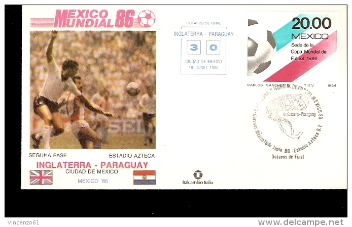 FIFA WORLD CUP 1986 MEXICO 86 ENGLAND PARAGUAY - 1986 – Mexico