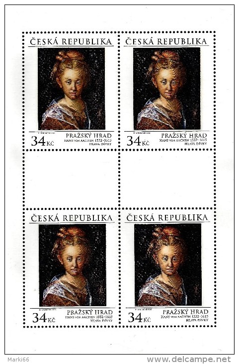 Czech Republic - 2015 - Prague Castle: Hans Von Aachen - Head Of A Woman - Mint Stamp Sheet - Unused Stamps