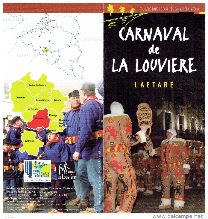 Dépliant Sur Le Carnaval De La Louvière - Laetare (Belgique) 2011 - Reiseprospekte
