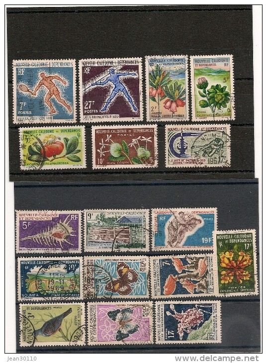 NOUVELLE CALÉDONIE Années 1963/69 Lot Oblitérés Côte: 36,00 € - Usati