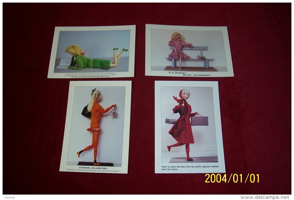 LOT DE 4 CARTES DE  POSTALE LES FIGURINES DE MARIE JEANNE NOUVELLON - Autres & Non Classés