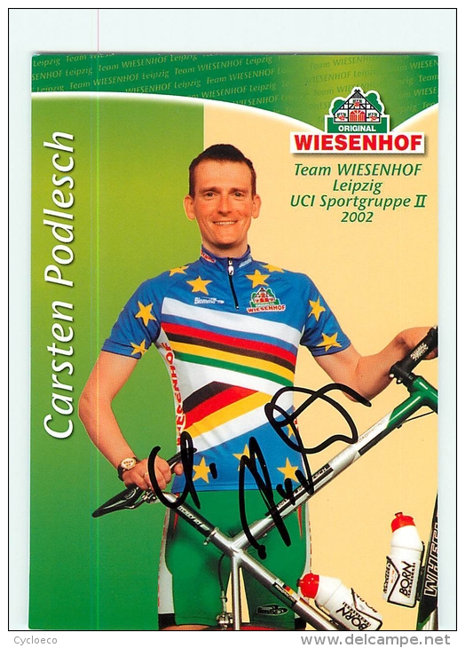 Carsten PODLESCH , Autographe Manuscrit, Dédicace. 2 Scans. Cyclisme. Wiesenhof - Ciclismo