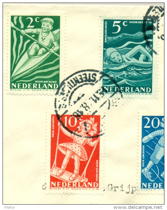 Nederland - 1948 - Kindserie Op FDC Lokaal Groningen - Covers & Documents