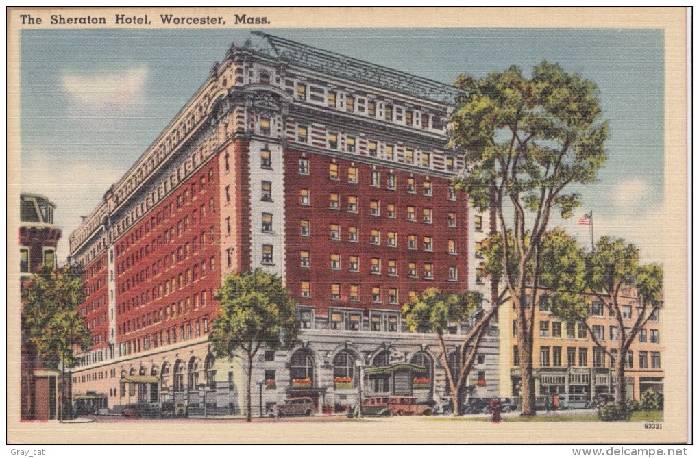 USA, The Sheraton Hotel, Worcester, Mass, Unused Linen Postcard [16598] - Worcester