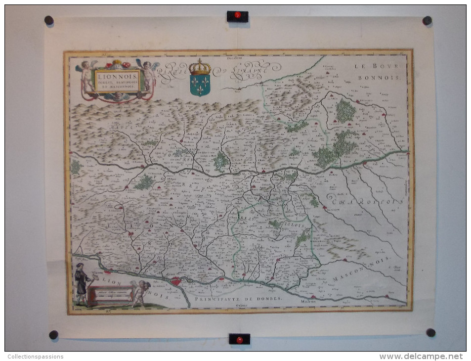 - RARE - Ancienne Carte Du Lionnois XVIIème Siècle. - - Geographical Maps