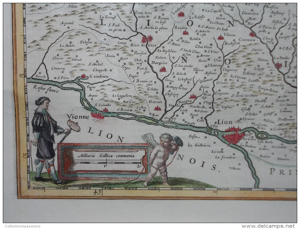 - RARE - Ancienne Carte Du Lionnois XVIIème Siècle. - - Geographical Maps