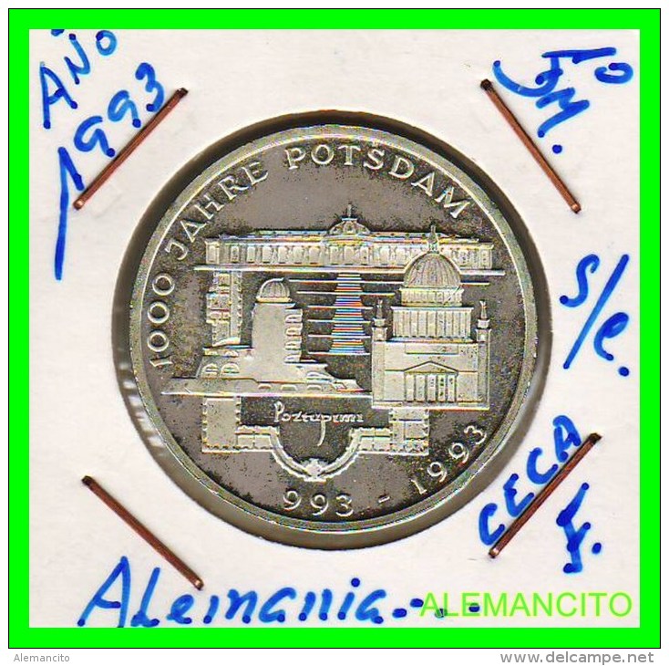 ALEMANIA  - BRD  - MONEDA DE 10 DM  PLATA  S/C  AÑO 1993-F PROOF - Conmemorativas