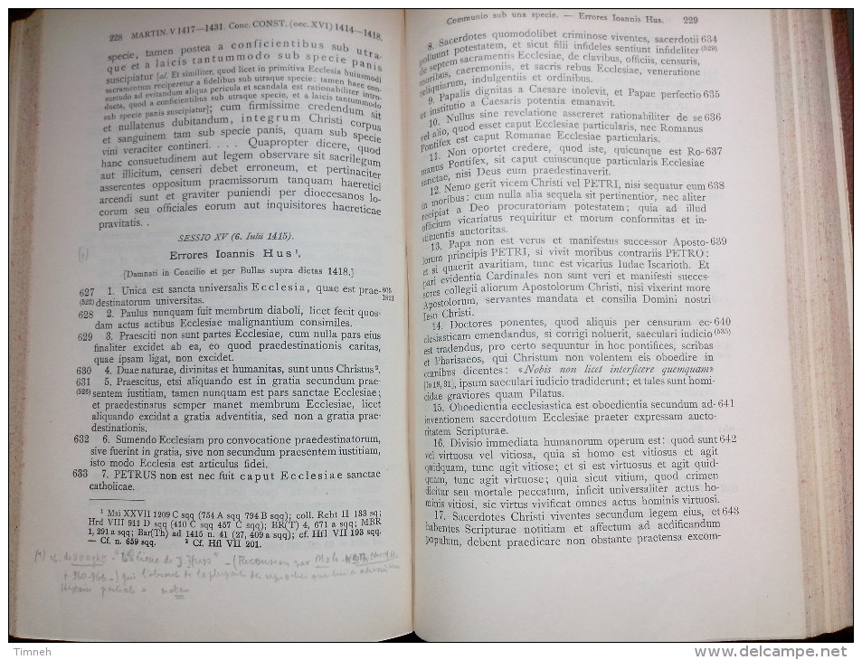 Religion EN LATIN - ENCHIRIDION SYMBOLORUM DEFINITIONUM ET DECLARATIONUM DE REBUS FIDEI ET MORUM Denzinger Bannwart 1928 - Autres & Non Classés