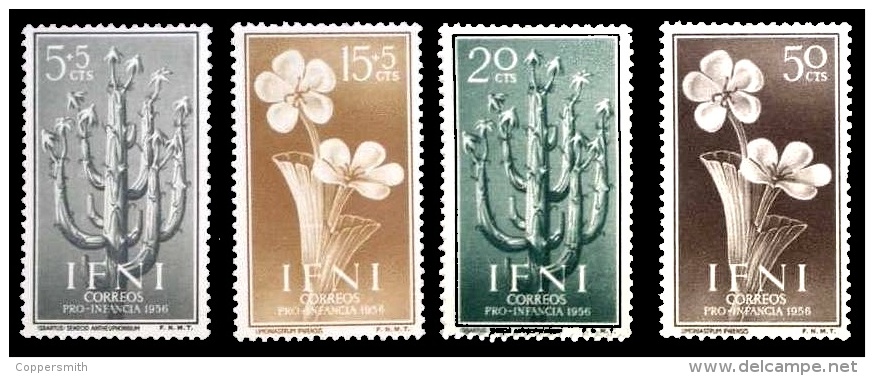 (03) Ifni   Flora /  Flowers / Fleurs / Blumen / Bloemen / 1956   * / Mh  Michel 157-60 - Ifni