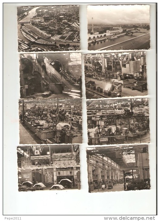 Carnet De 19 Photos ( 8,5X6,4) Usines RENAULT - Chaines Production 4 Cv, Dauphine -  L´ Etoile Filante - Voitures