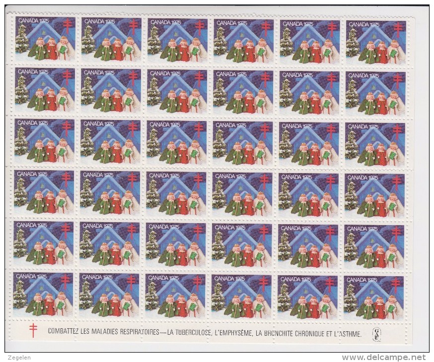 Canada Kerstvignetten 1975 36 Stuks ** - Unused Stamps