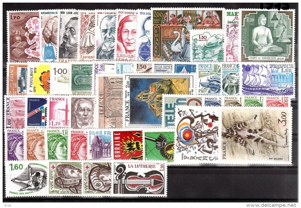 FRANCE - 1979 - Année Complète - Timbres N° 2028 à 2072 - Neufs ** - 1970-1979