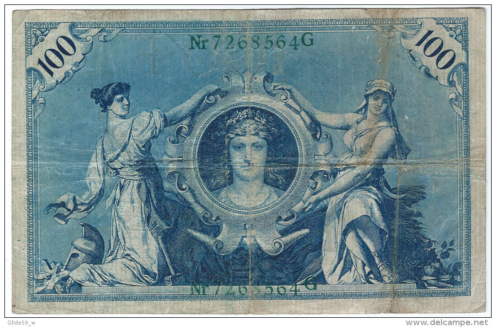 Reichbanknote - Ein Hundert Mark - N° 7268564 G - 7 Februar 1908 - 100 Mark